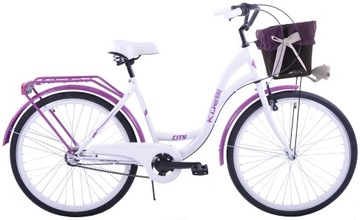 Rower Miejski 26 Damski KOZBIKE K36 3bieg z koszem