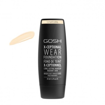 GOSH X-CEPTIONAL WEAR FOUNDATION Podkład kryjący - 12 NATURAL 30ml