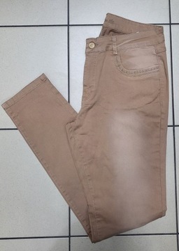 NOWOŚĆ SPODNIE PARAMI JEANS DŁUGIE SKINNY CELINE KARMELOWE 44/36-44