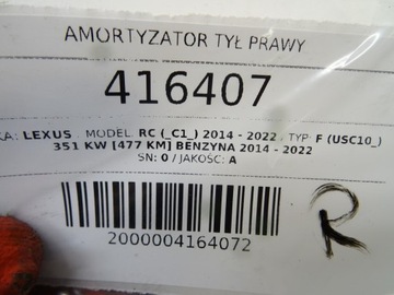 TLUMIČ PRAVÝ ZADNÍ LEXUS RC SPORTOWY/COUPE 48530-24290 5.0