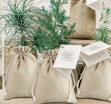 ДЖУТОВЫЕ СУМКИ ЛЬНЯНАЯ СУМКА ПОДАРОЧНАЯ 30 ШТ 10Х14СМ