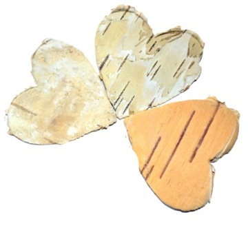 Сердечки из бересты 3,5см/10шт
