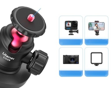 Магнитный держатель на присоске + 3D-шаровая головка для камеры GoPro / ULANZI