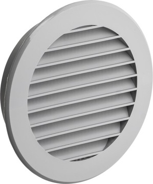 Kratka Wentylacyjna okrągła z siatką Szara Ø 125mm