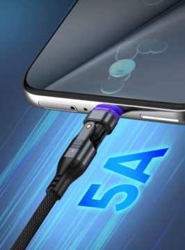 МАГНИТНЫЙ КАБЕЛЬ 1М БЫСТРАЯ ЗАРЯДКА 240ВТ 5А USB C PD
