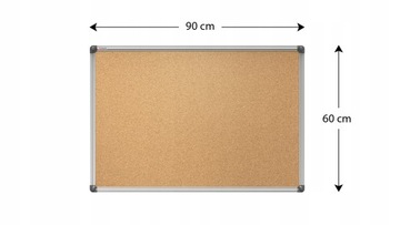 Tablica korkowa 90x60 ALU + pineski GRATIS!!!