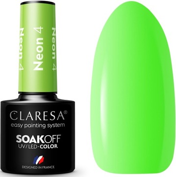 Claresa Lakier Hybrydowy Neon 4 5ml