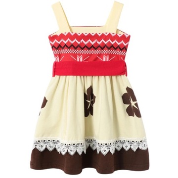 STRÓJ PRZEBRANIE SUKIENKA VAIANA NASZYJNIK 122/128