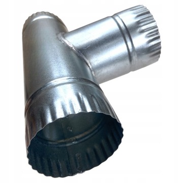 Trójnik 80 mm łącznik do rury spiro wentylacyjnej 90° ocynk