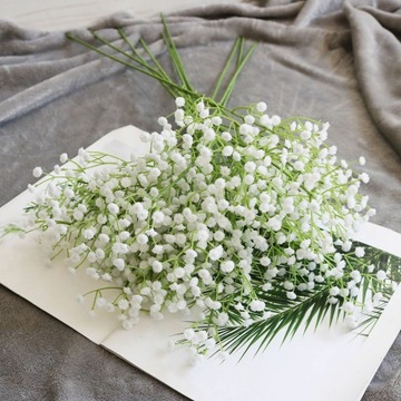 Гипсофила Метелка Искусственный цветок XXL Белая декоративная ветка