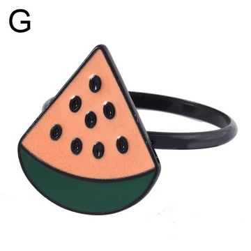 1 шт., милые кольца для салфеток в форме фруктов, металлический держатель для салфеток, тканевые бумажные салфетки