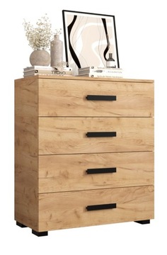 Komoda BERGAMO 80 cm złoty craft szuflady RIBES
