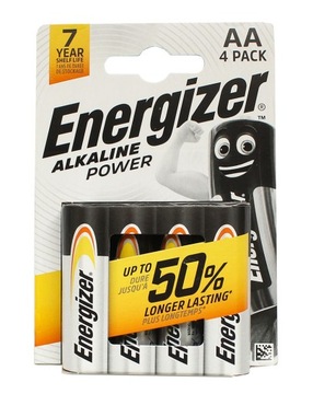 4 x AA Baterie alkaiczne Energizer AA LR6 4 sztuki