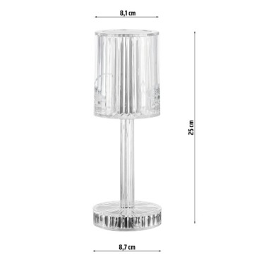 CRYSTAL LED НАСТОЛЬНЫЙ НОЧНИК DIAMOND TOUCH RGB ПУЛЬТ ДУ USB