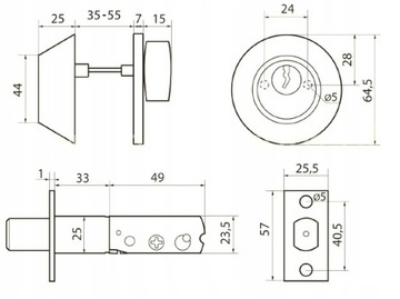 ЗАМОК ВЕРХНИЙ ПОВЕРХНОСТНЫЙ ДЛЯ КИТАЙСКИХ ВХОДНЫХ ДВЕРЕЙ