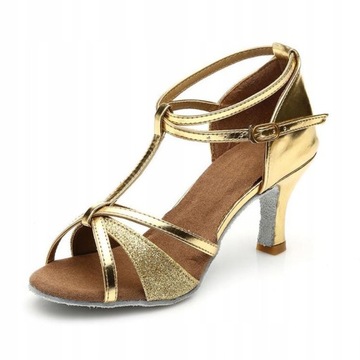 BUTY DO TAŃCA TOWARZYSKIEGO TANECZNE SZPILKI 7cm
