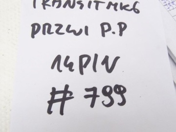 FORD TRANSIT MK6 00-06 SVAZEK INSTALACE DVEŘE PRAVÝ PŘEDNÍ 14 PIN #799