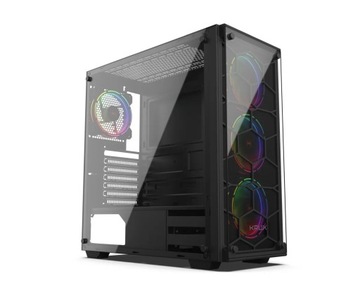 Obudowa do komputera PC Krux Leda RGB Midi Tower ATX KRX0007 4 wentylatory