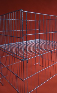 РАСПРОДАЖНАЯ КОРЗИНА загрузочная корзина 74x54см СЕРЕБРЯНАЯ - СКЛАДНАЯ КОРЗИНА прочная