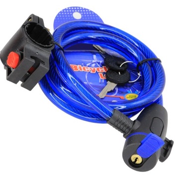 ВЕЛОСИПЕДНЫЙ ТРОСОВОЙ ЗАМОК ВЕЛОСИПЕДНЫЙ ЗАМОК КЛЮЧ БЕЗОПАСНОСТЬ