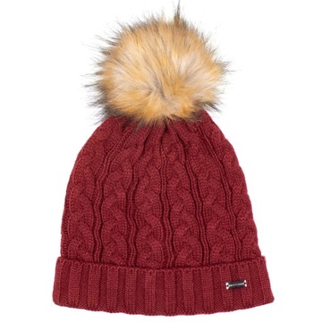 Zimowa czapka damska z warkoczami WITTCHEN 97-HF-016-2