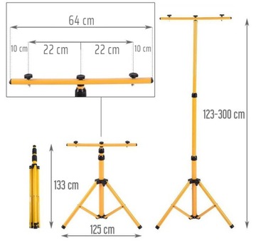 МАССИВНЫЙ ШТАТИВ ДЛЯ СВЕТОДИОДНЫХ ГАЛОГЕННЫХ СТРОИТЕЛЬНЫХ ПРОЖАКОВ ТЕЛЕСКОПИЧЕСКАЯ СТОЙКА 3М