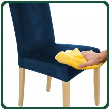 НАБОР ИЗ 6 ШТ. ЧЕХОЛЫ ЧЕХОЛ НА СТУЛ, ТЕМНО-СИНИЙ ВЕЛЮР, ЭЛАСТИК