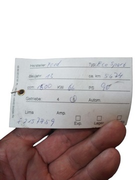 MOTOR 1.5 TDCI FORD COURIER ECOSPORT B-MAX