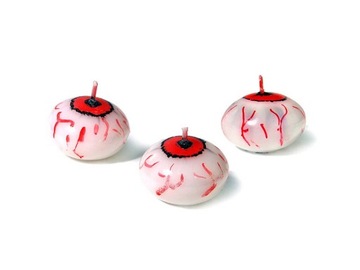 ŚWIECZKI PŁYWAJĄCE OKO DEKORACJA HALLOWEEN 3SZT