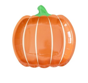 20 szt. Jednorazowe papierowe talerze z dyni na Halloween