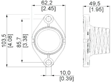 ПРУЖИНА ПРАВАЯ ДЛЯ ВОРОТ 5,0х51мм L-75см