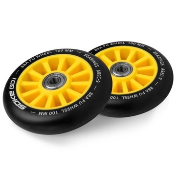 KÓŁKA DO HULAJNOGI WYCZYNOWEJ 100mm ŁOŻYSKA ABEC9 KOŁA ZESTAW 2 SZT KOMPLET
