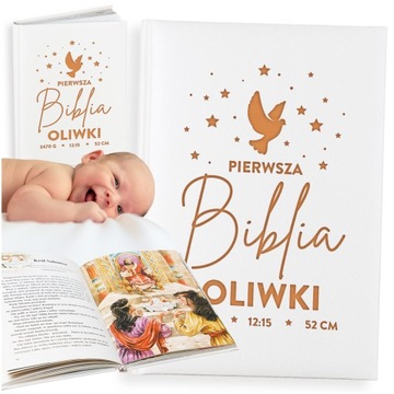 PREZENT NA NARODZINY DZIECKA BIBLIA DLA DZIECI METRYCZKA DLA DZIECKA