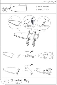 Nowość! Regulowane, spiralne schody Minka Luna/ Czarne/ Bukowe