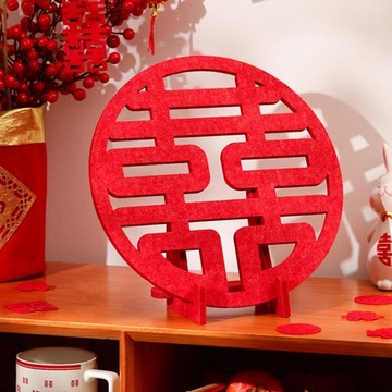 Свадебные украшения Си с китайскими иероглифами, декор гостиной в стиле А