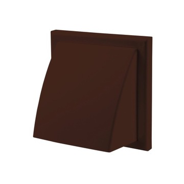 Решетка вытяжная с обратным клапаном, диаметр 100, коричневая