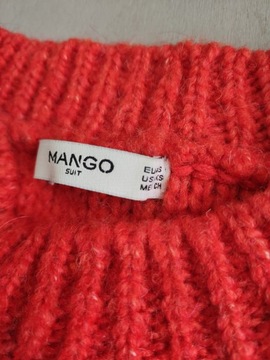 MANGO SUIT SWETER PULLOVER Czerwony rozm S