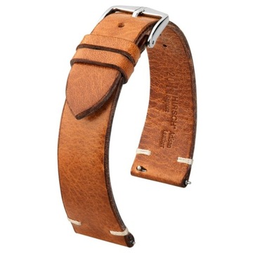 Brązowy pasek skórzany 20 mm HIRSCH Bagnore M