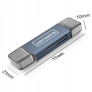 Czytnik Kart Pamięci SD USB 3.0 USB-C Adapter 4w1 MICRO SD TF 5 Gb/s do 2TB