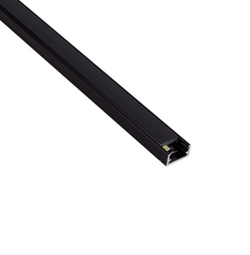 Profil ALU MINI do LED czarny z czarnym kloszem 2m