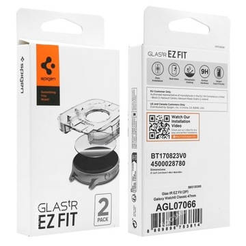 2 закаленных стекла SPIGEN EZ FIT для Samsung Galaxy Watch 6 Classic, 47 мм