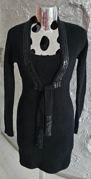 PINKO sweterek 2 czesci cekiny roz M