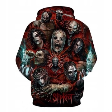 Толстовка с 3D-печатными узорами SLIPKNOT DEATH METAL PATTERNS