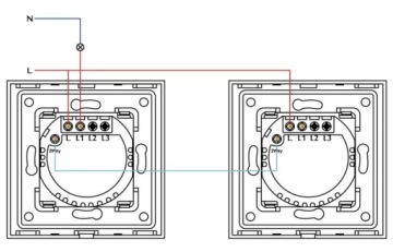 2K СЕНСОРНЫЙ ВЫКЛЮЧАТЕЛЬ СВЕТА ДЛЯ ДВОЙНОЙ ЛЕСТНИЦЫ