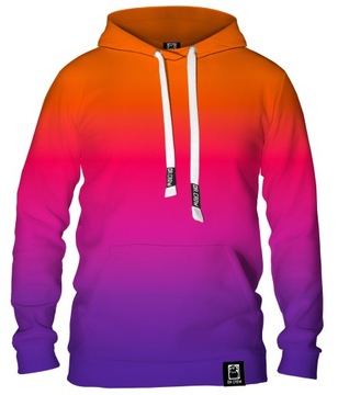 Damska Bluza z kapturem Ombre Orange Purple M HIT