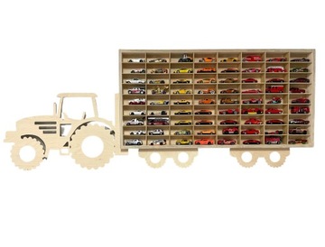drewno półka TRAKTOR 72 resoraki hot Wheels REGAŁ