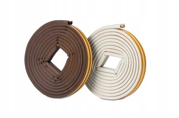 Уплотнитель для окон и дверей, профиль Е, 25 метров, КОРИЧНЕВЫЙ