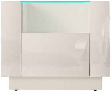 Белая глянцевая тумбочка со светодиодной подсветкой