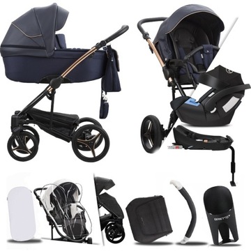 BEBETTO 4W1 TORINO SI 04 MIEDŹ I CYBEX ATON + BAZA
