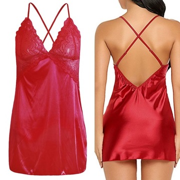 bielizna teddy dla kobiet bielizna babydoll Red XL